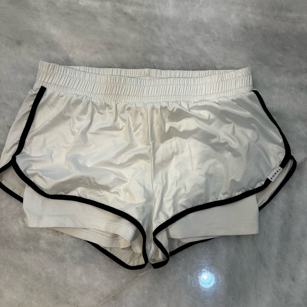 Koral Women's White Shorts with Black Trim